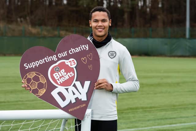 Toby Sibbick supports the Big Hearts charity day, which is on Saturday against Dundee United.