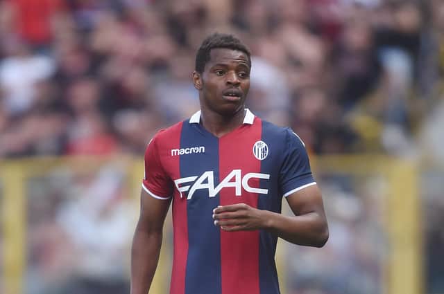 Cheick Keita in action for Bologna against AC Milan
