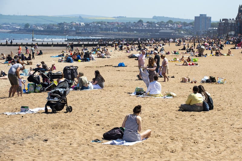 Unlike Glaswegians, the people of Edinburgh don't have to travel to enjoy the sand and sea, with Portobello Beach always a popular spot during the rare sunny summer days.