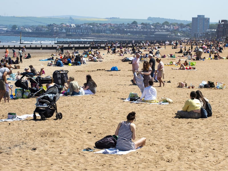 Unlike Glaswegians, the people of Edinburgh don't have to travel to enjoy the sand and sea, with Portobello Beach always a popular spot during the rare sunny summer days.