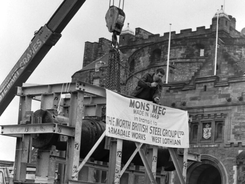 Mons Meg, the cannon from Edinburgh Castle, was removed and taken to the North British Steel Groups works at Armadale for testing in January 1980.