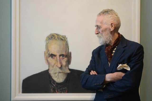 John Byrne with one of his self portraits. Picture: Neil Hanna