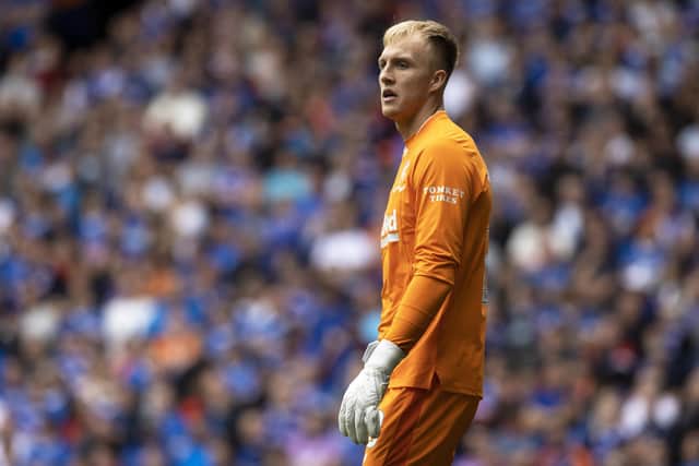 Robby McCrorie in a action for Rangers against Celtic last season. The goalkeeper has been called up by Scotland despite not playing this season  (Photo by Alan Harvey / SNS Group)