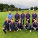 Team captain Gordon Milligan, front row third left, and his Duddingston players celebrate winning the 2021 Edinburgh Summer League at Bruntsfield Links. Picture: Duddingston Golf Club