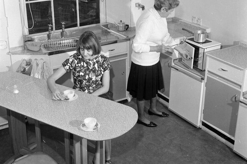 In the 1960s there was a branch of the Young Women's Christian Association (YWCA) on Lothian Road. The organisation continues to work for the empowerment, leadership and rights of women today. This picture is of one of the YWCA kitchens in 1964.