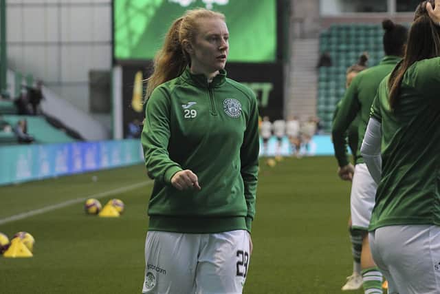 Kirsty Morrison's team could go within four points of Hearts with a win. Credit: Erin West, Hibernian FC