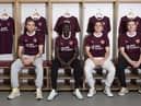 The four Australian internationals currently in the Hearts first-team squad. Picture: SNS