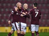 Liam Boyce and Jamie Walker start for Hearts. Picture: SNS