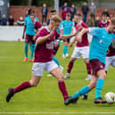 Ryan Schiavone in action for Hearts during a pre-season friendly against Linlithgow Rose (Photo by Craig Brown / SNS Group)