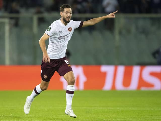 Orestis Kiomourtzoglou has featured for Hearts both domestically and on the continent since his arrival. Picture: SNS