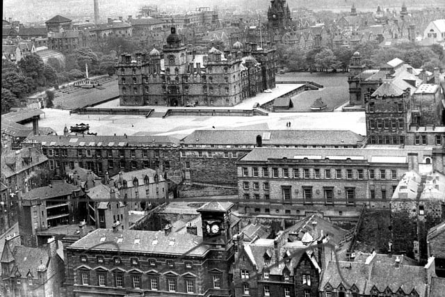 George Heriot's School viewed from the Castle Esplanade in 1959.