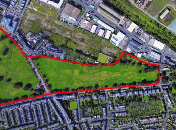 The red line shows the area covered by the Leith Links masterplan, now out for consultation.