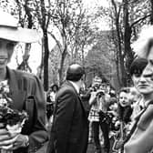 Princess Diana on a visit to St Paul's Church in Jarrow in May 1985