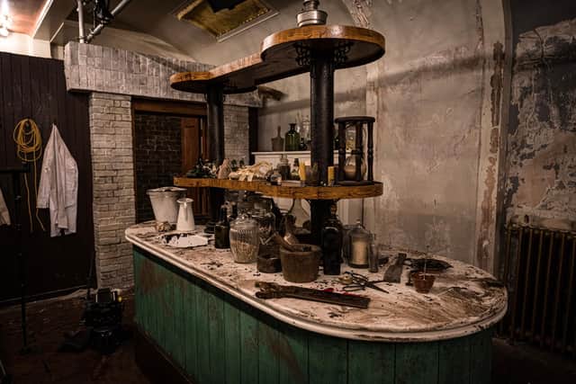 The set of Mr Hyde's laboratory created for the National Theatre of Scotland production. Picture: Henry Home