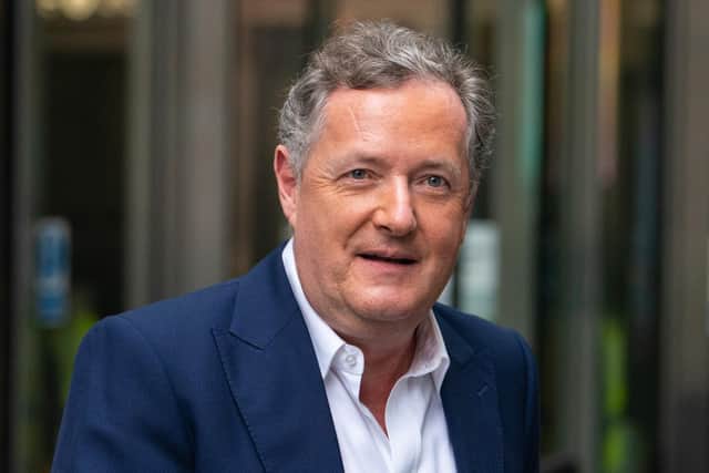 Piers Morgan leaves BBC Broadcasting House, London, after appearing on the BBC One current affairs programme, Sunday Morning. Picture date: Sunday January 16, 2022.