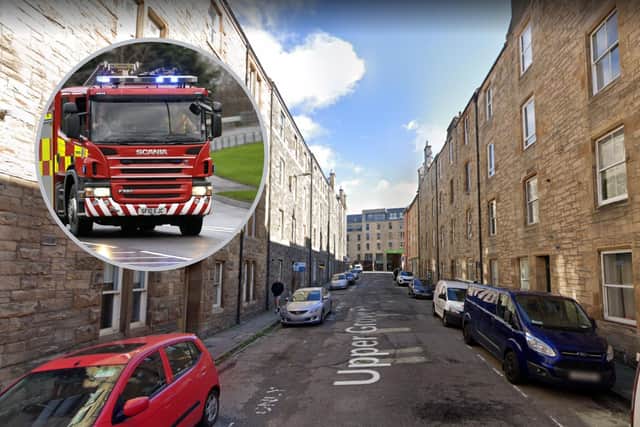 Firefighters tackled a blaze on Upper Grove Place in Fountainbridge, Edinburgh, on Thursday morning.