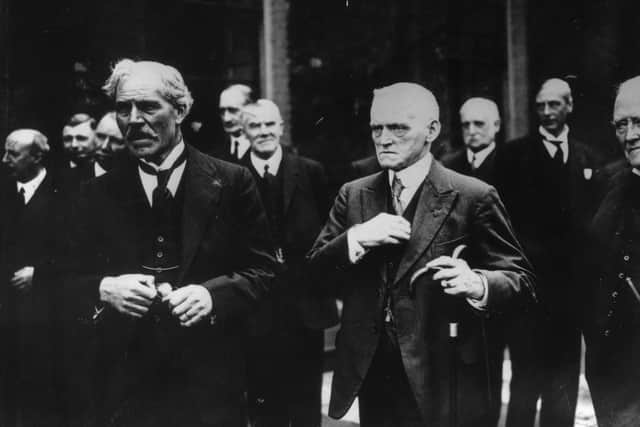 Prime Minister Ramsay MacDonald with the Chancellor Philip Snowden in Downing Street.  Photo: Puttnam/Getty Images