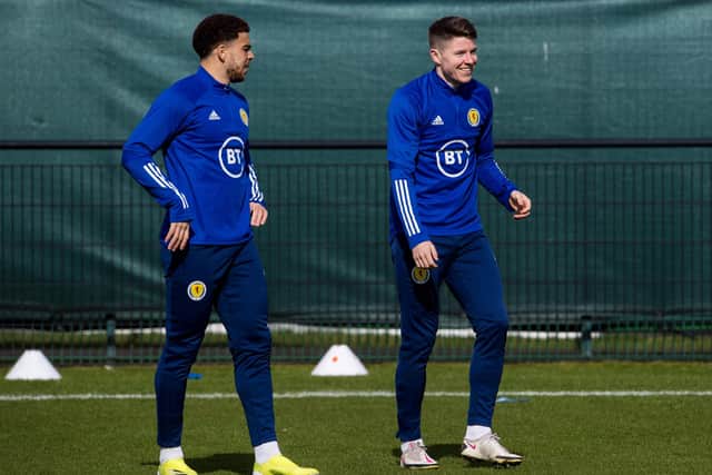 Tam McManus reckons playing alongside Che Adams could bring out the best in Kevin Nisbet for Scotland. Picture: Ross Parker / SNS