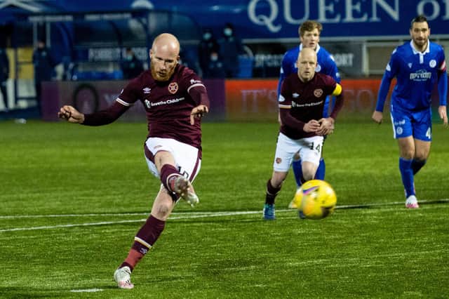 Hearts required a last minute Liam Boyce penalty to earn a 1-1 draw at Queen of the South last Friday. (Photo by Alan Harvey / SNS Group)