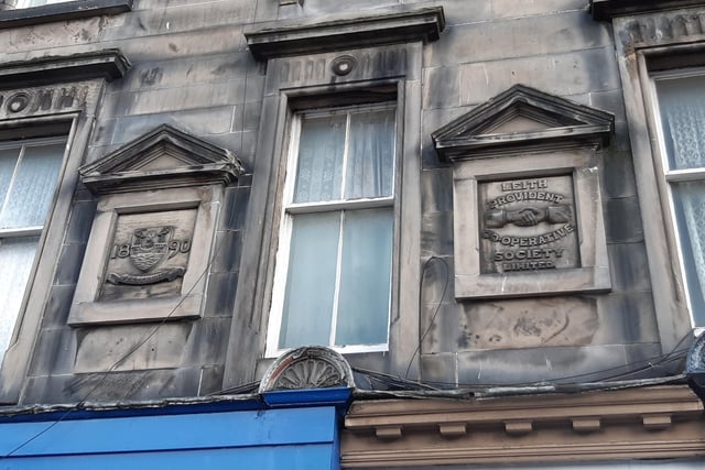This stone relief on premises formerly belonging to the Leith Provident Co-operative Society can be seen today on Dalmeny Street. The Leith Provident was founded in 1878 and had its own Edinburgh merger a century later, becoming part of the Capital's St Cuthbert's Co-op, which was one of the largest in the UK's co-operative industry.