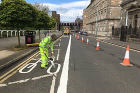 Clyde Street is among roads in Glasgow city centre to get extra cycle lanes. Picture: Glasgow City Council.