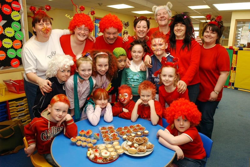 Pupils and staff at Biddick Primary School held a cake sale, non-uniform day and a bad hair day to raise money for Comic Relief in 2005. Were you part of the excellent effort?