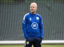 Hearts coach Steven Naismith os on coaching duty with Scotland this week