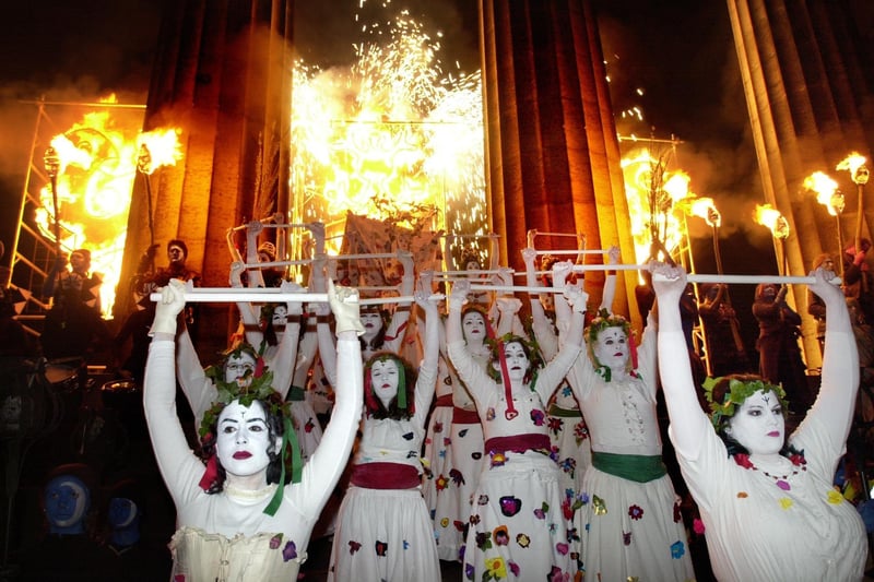 The White Warrior Women, who serve as bodyguards for the May Queen, play a key role in the ritual of the Beltane fire festival, marking the change of seasons.