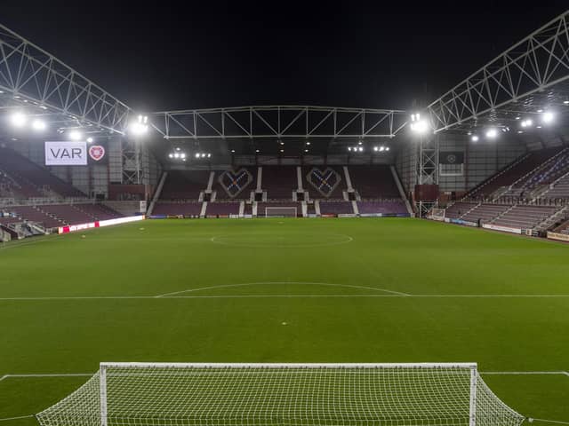 Hearts will host a European night under the lights at Tynecastle Park next month. Picture: SNS