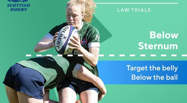 Scottish Rugby is trialling a new tackling law in the domestic game from next season