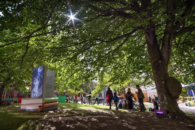 The Edinburgh International Book Festival has moved to a new home at Edinburgh College of Art. Picture: Graham Armstrong