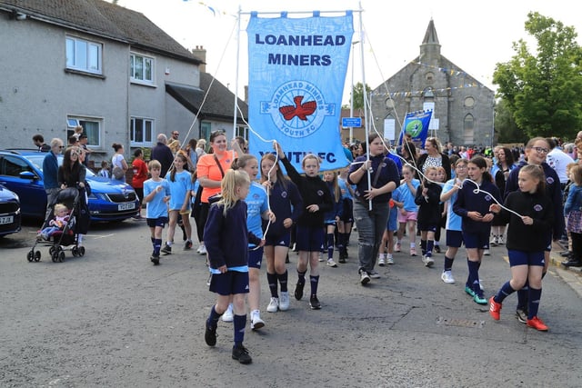 These young footballers were kitted out for the parade. Photo by Joe Gilhooley LRPS.