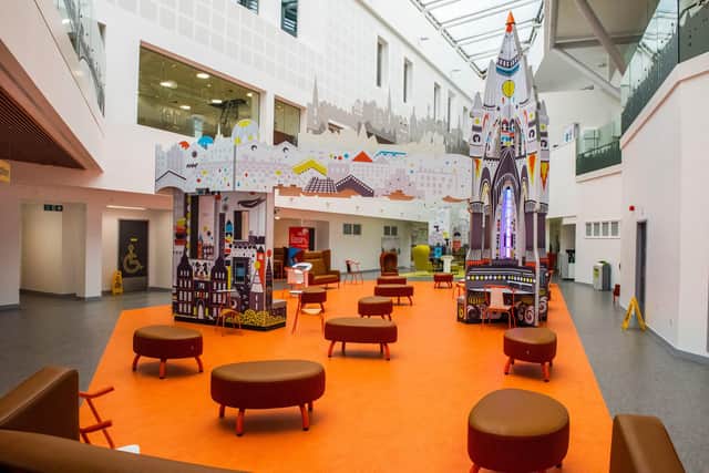 Inside the new Royal Hospital for Children and Young People. Picture Copyright Chris Watt