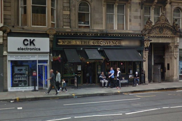 The Grosvenor, which can be found on Edinburgh's Shandwick Place, is a traditional pub offering British grub and booze. The pub has a rating of 4.2 on Google.