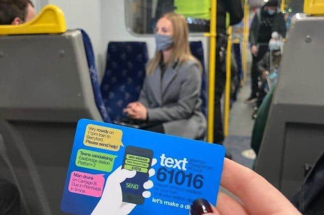 British Transport Police is promoting its 61016 text number to improve women's safety on the railways