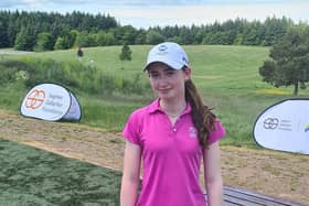 North Berwick's Grace Crawford after her win in the Stephen Gallacher Foundation Vase at Castle Park.