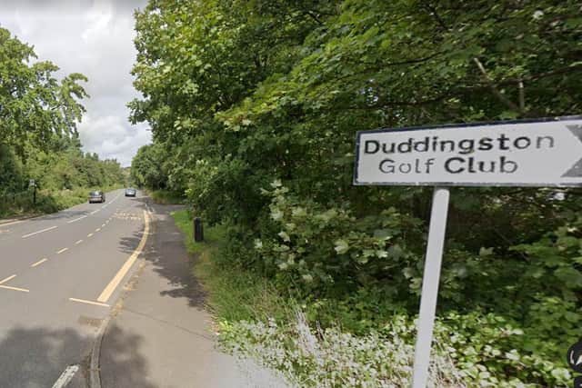 The collision happened in Duddingston Road West, close to Duddingston golf course. Pic: Google