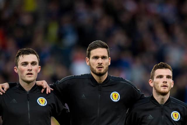 Scotland's John Souttar, Craig Gordon and Andy Robertson.