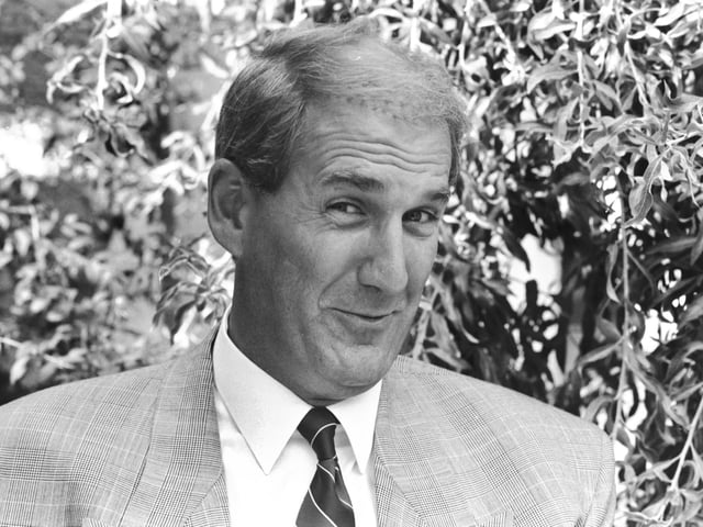 British comedian and actor Russ Abbot during his visit to Edinburgh in July 1989.