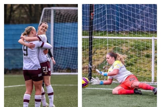 Both Gwen Davies (left) and Jenni Currie (right) signed for Hearts this season. Credit: David Mollison