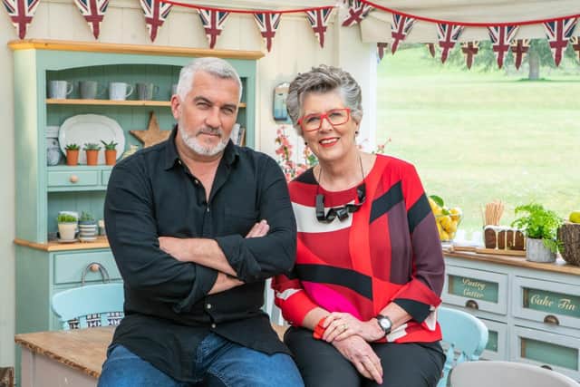 Paul Hollywood and Pru Leith from the Great British Bake Off picture: GBBO