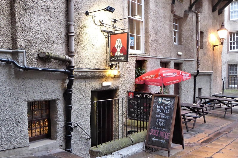Where: 7 James Court, Edinburgh EH1 2PB. The Jolly Judge sits at the foot of an Edinburgh ‘close’, in the centre of the Capital’s historic Old Town, a mere 2 minutes’ walk from the Castle.