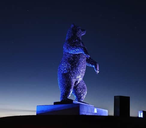 The DunBear, the sculpture of a brown bear beside the A1 at Dunbar, is to be illuminated again.