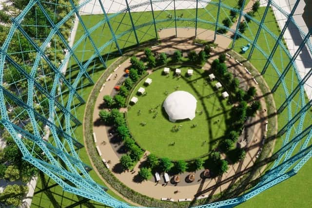 Work on Edinburgh's new 'Gasholder Park' waterfront attraction and arena is set to get underway in January.