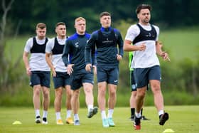 Jack Brydon, centre, impressed on loan at Stenhousemuir last season and is currently with the first-team squad at their training camp in England