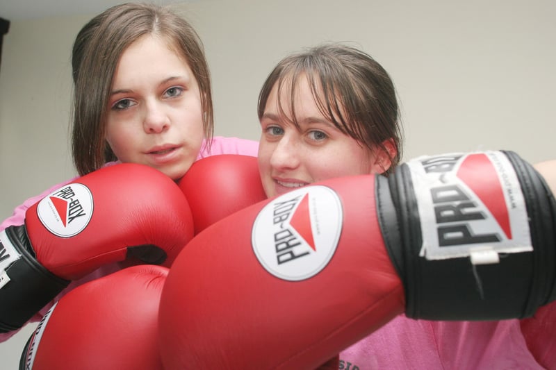 Danielle Newsum and Jenna Kemp at an Ozbox class in 2007.