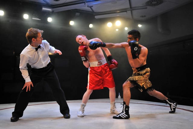 National Theatre of Scotland production Beautiful Burnout was performed at the Pleasance throughout the Fringe Festival in 2010. Pictured on stage (left to right) is Eddie Kay, Ryan Fletcher and Taqi Nazeer.