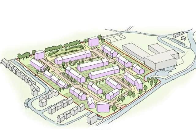 An artist's impression of the proposed new homes on the former Newbattle High School site.
