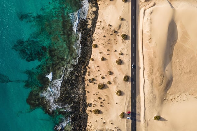 Fuerteventura, one of Spain’s Canary Islands, sits in the Atlantic Ocean 100km off the north coast of Africa. It's a great holiday destination, no matter the season, due to its stunning white-sand beaches and year-round sunshine. Flights start at £55.