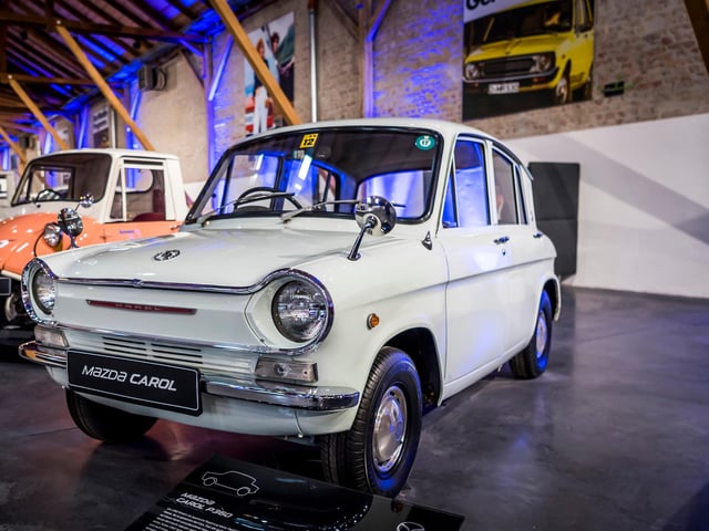 Sticking to Japan’s Kei car regulations — which specified a maximum vehicle size, engine capacity, and power output, so that owners could enjoy both tax and insurance benefits — this four-seat, four-door version is powered by a 358cc four-cylinder engine. In the race to be the ‘world’s smallest four-cylinder’, it was only beaten by a 356cc unit from Honda.